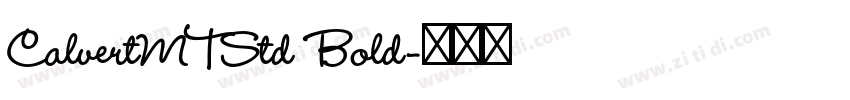 CalvertMTStd Bold字体转换